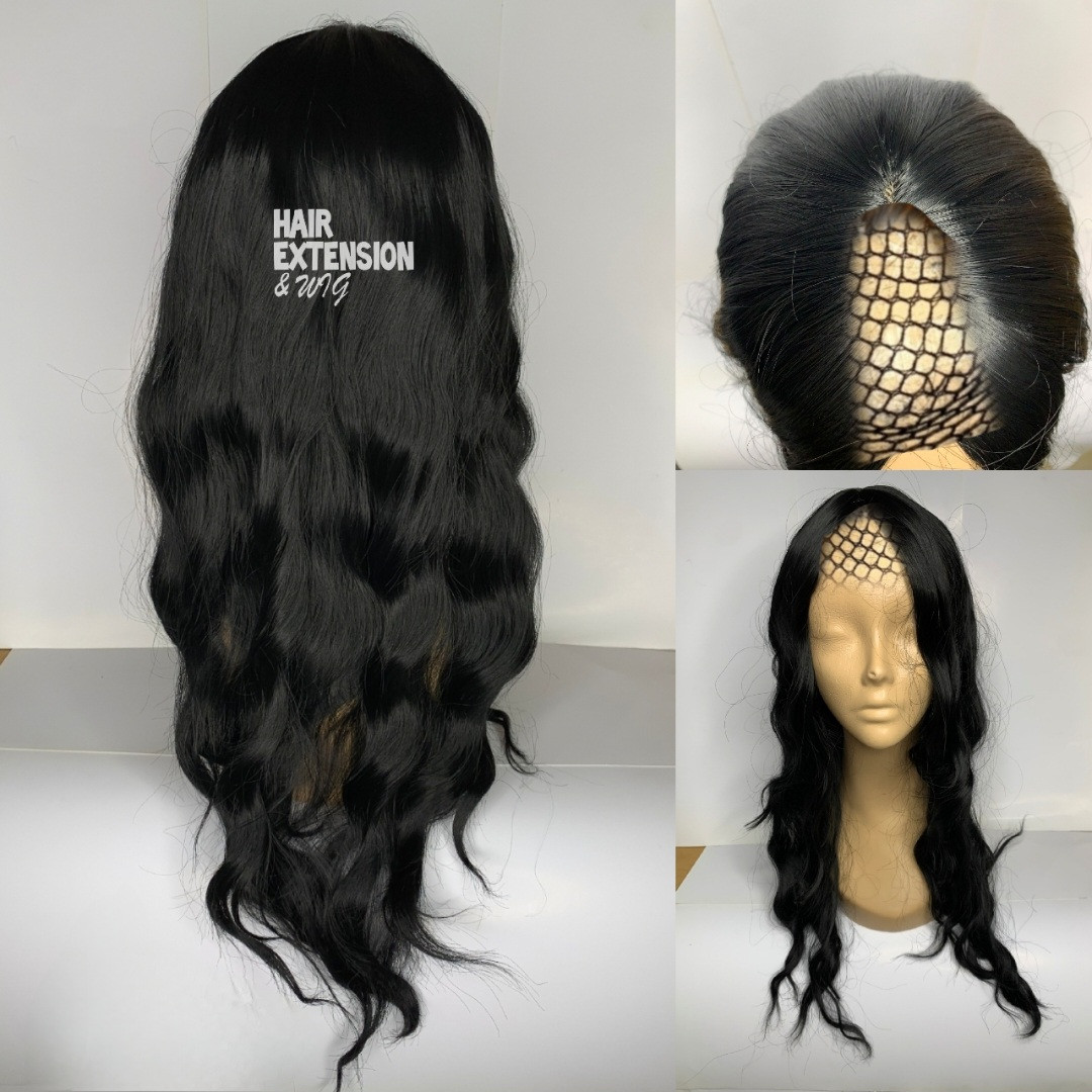 Wavy 230gm "30 inch" black (sht1) U_Part_Wig product-image