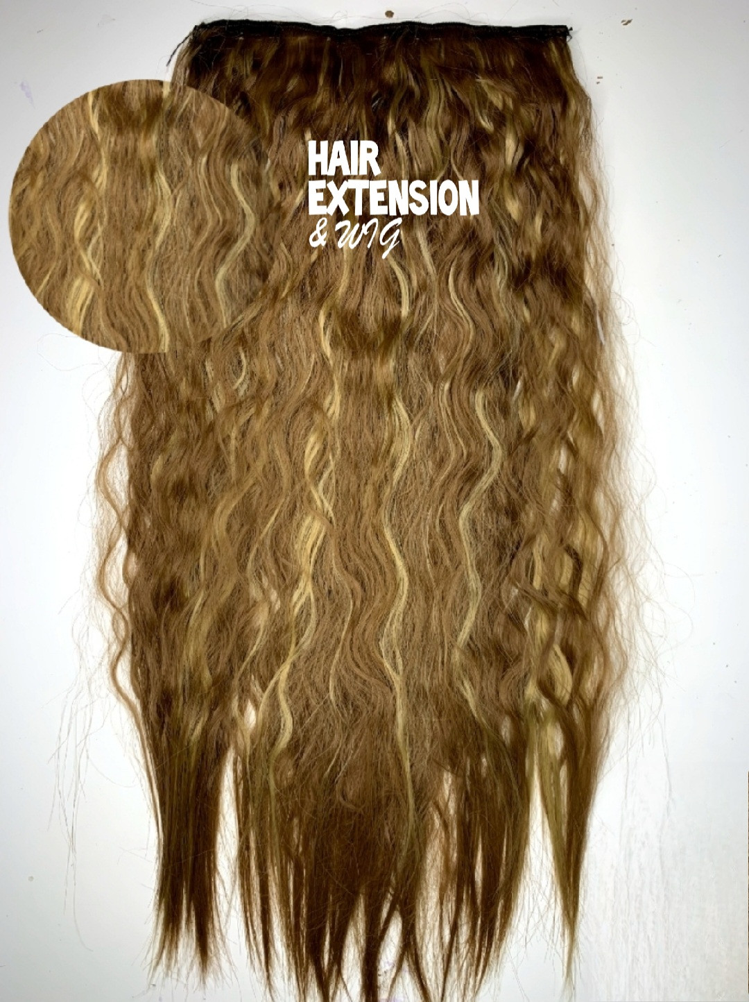 Curly 170G 26" ash blonde highlights (24) HAIR EXTENSIONS product-image