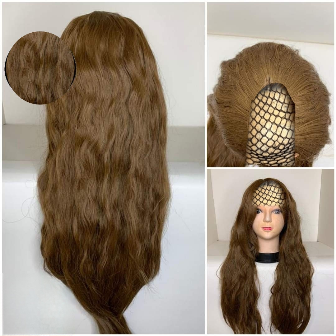 Wavy "30 inch " 240gm Light Brown (sht10) U Part Wig product-image