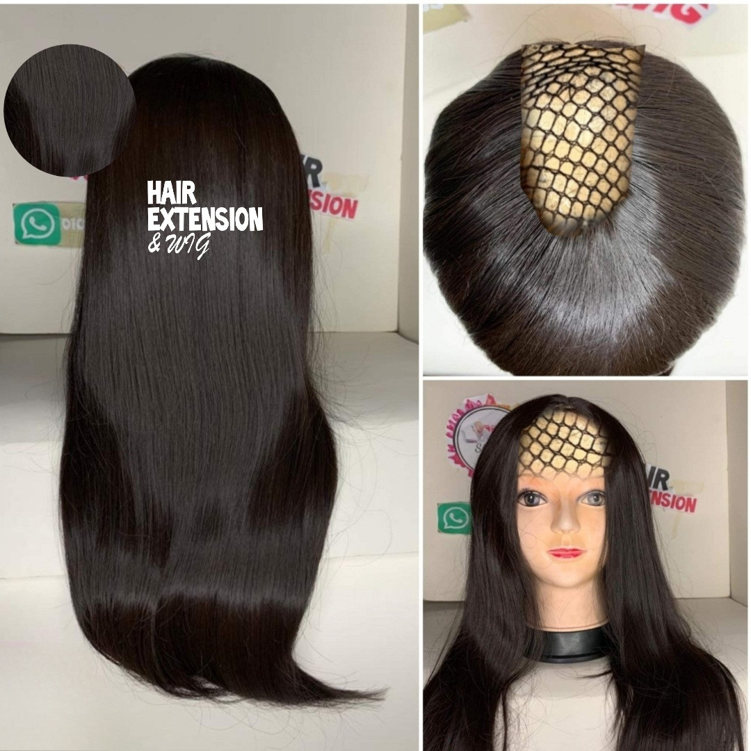 Straight light wavy "28 inch " 230gm Medium Black (sht4) U Part Wig product-image