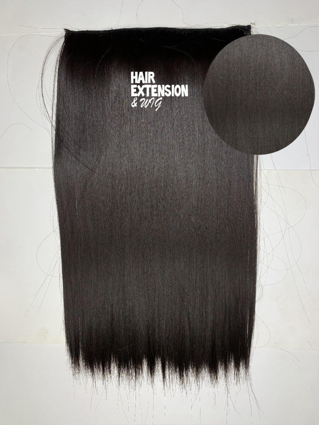 Straight 130G 16" medium black (4) HAIR EXTENSIONS product-image