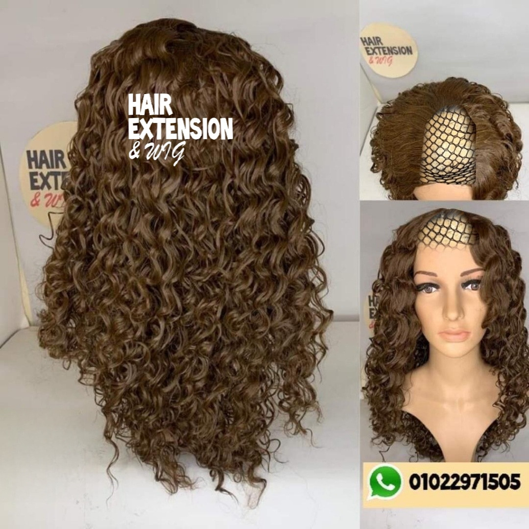Curly "26 inch " 220gm light brown (sht10) U Part Wig product-image