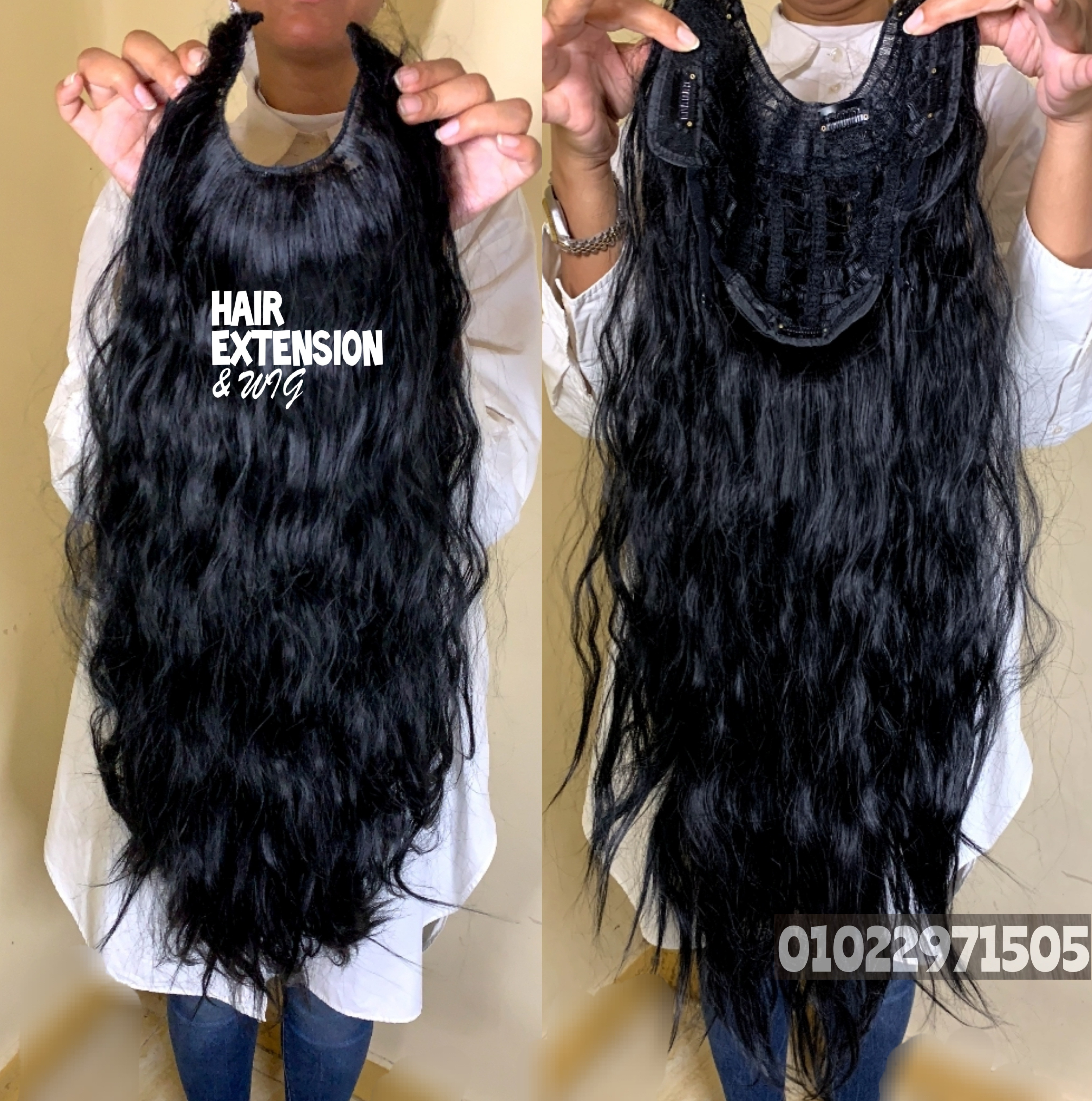 Wavy "30 inch " 240gm black (sht1) U Part Wig product-image