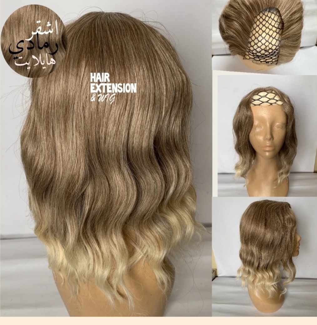 Body Wave "14 inch" Ash Blonde gray (sht88) U_Part_Wig product-image