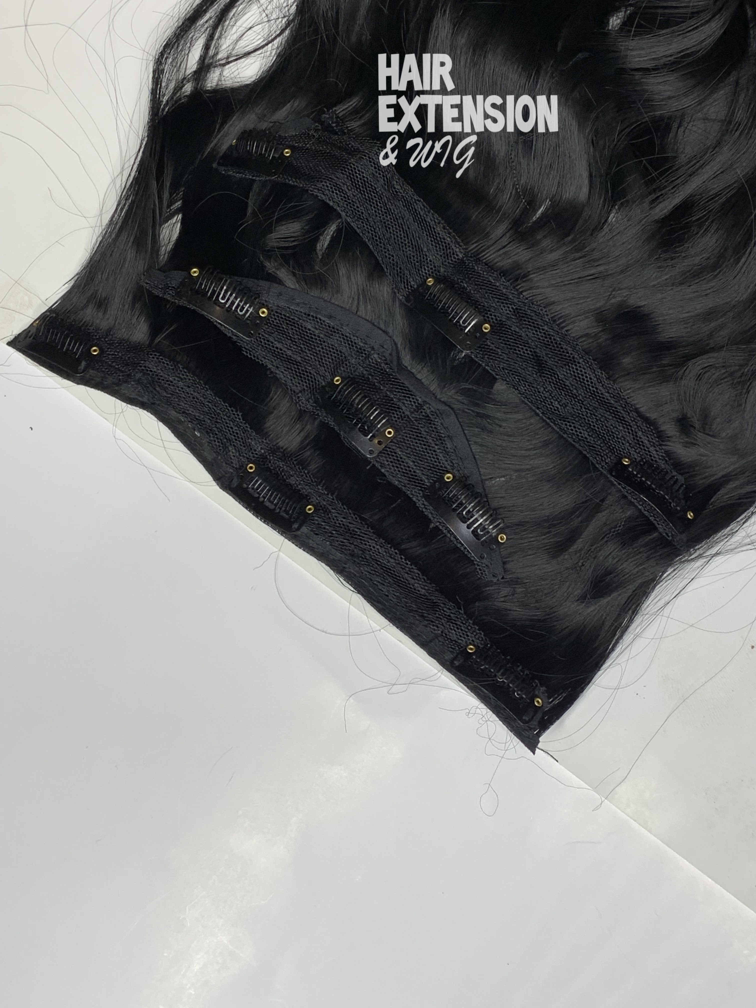 Wavy Clip in hair Extension 3 pieces170G 26" jet black (1) product-image