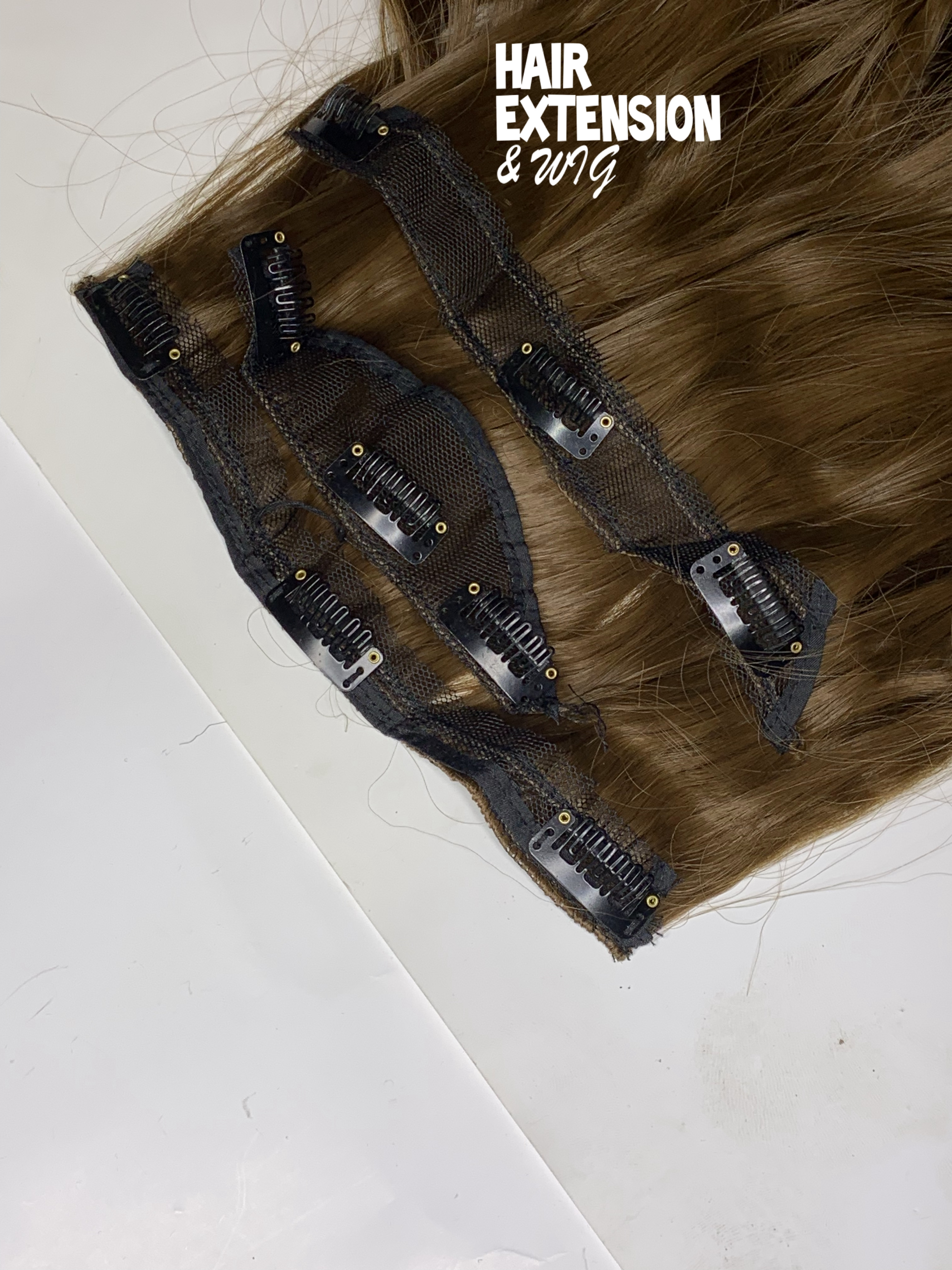 Wavy Clip in hair Extension 3 pieces150G 26" light brown (10) product-image