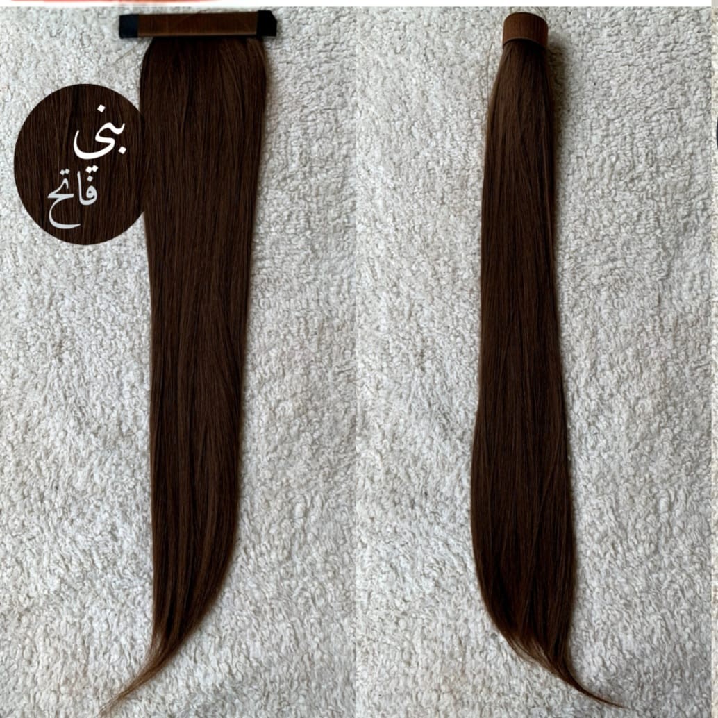 Straight Elastic Roll ponytail 130G 26" light brown (10) product-image